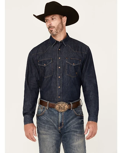 Ariat Men's Classic Denim Long Sleeve Snap Western Shirt - Tall