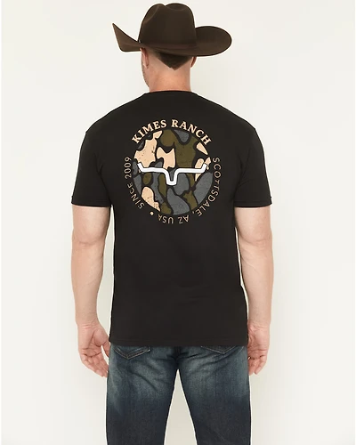 Kimes Ranch Men's Duck Camo Logo Short Sleeve Graphic T-Shirt