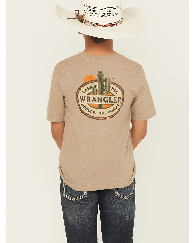 Wrangler Boys' Cactus Logo Short Sleeve Graphic T-Shirt