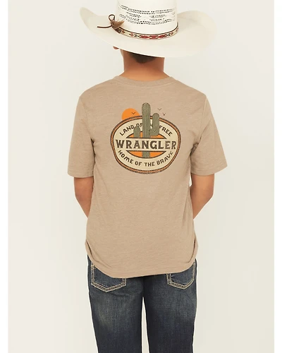 Wrangler Boys' Cactus Logo Short Sleeve Graphic T-Shirt