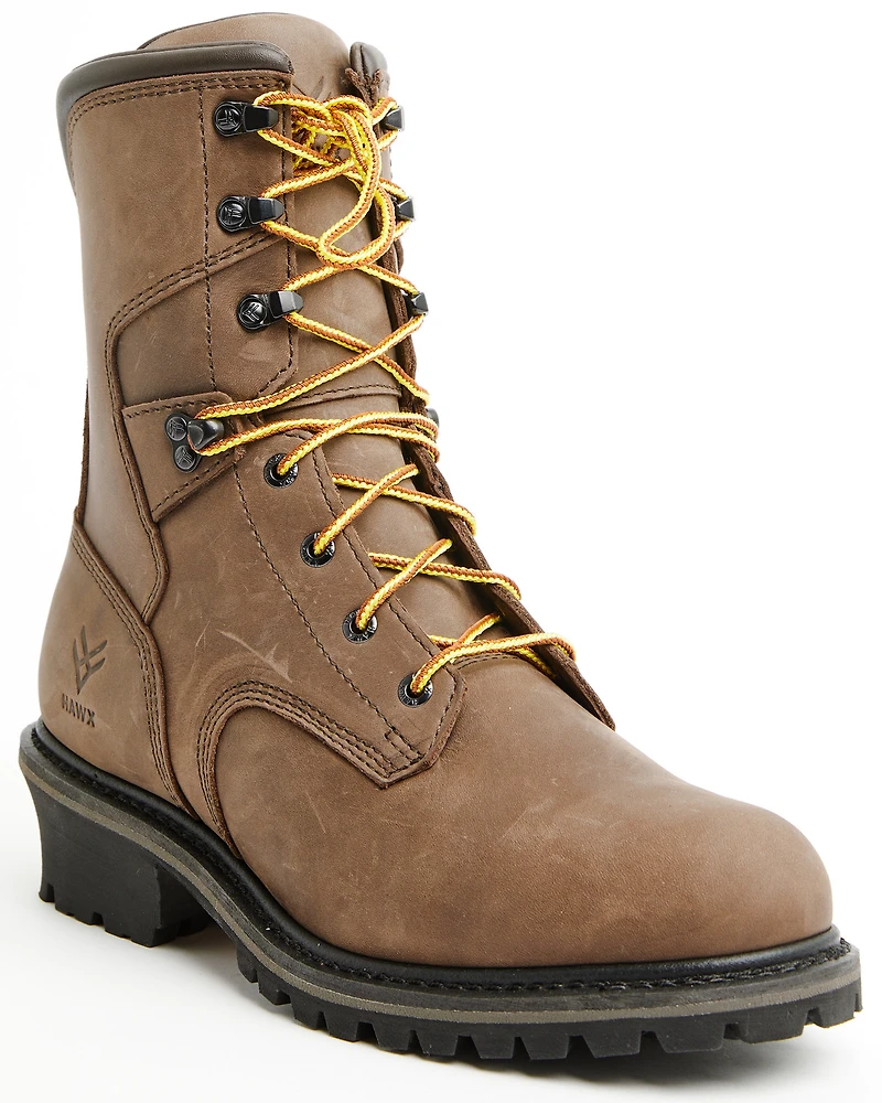 Hawx Men's 8" Logger Lace-Up Work Boot - Soft Toe