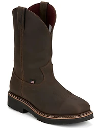 Justin Men's 11" Billings USA Waterproof Pull-On Work Boots - Steel Toe