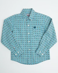 Cinch Toddler Boys' Printed Long Sleeve Button-Down Western Shirt