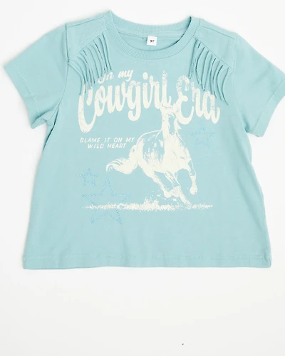 Shyanne Toddler Girls' Cowgirl Era Short Sleeve Fringe Tee