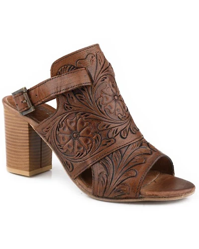 Roper Women's Mika Backstrap Tooled Heels
