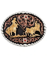 Montana Silversmiths Team Roper Belt Buckle