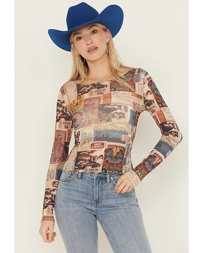 Idyllwind Women's Rodeo Ticket Long Sleeve Mesh Shirt