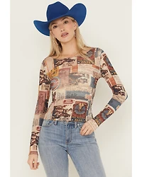 Idyllwind Women's Rodeo Ticket Long Sleeve Mesh Shirt