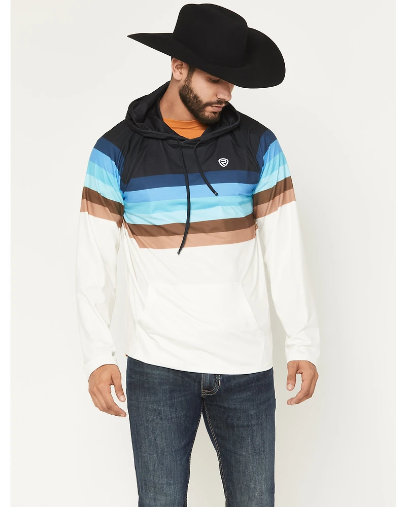 Rock & Roll Denim Men's Striped Hooded Sweatshirt