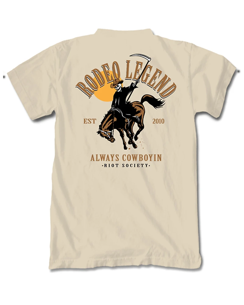 Riot Society Boys' Rodeo Legend Short Sleeve Graphic T-Shirt