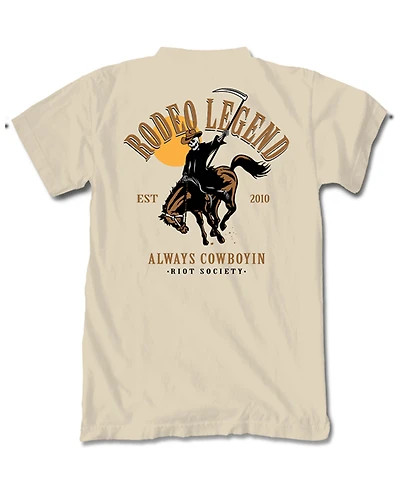 Riot Society Boys' Rodeo Legend Short Sleeve Graphic T-Shirt