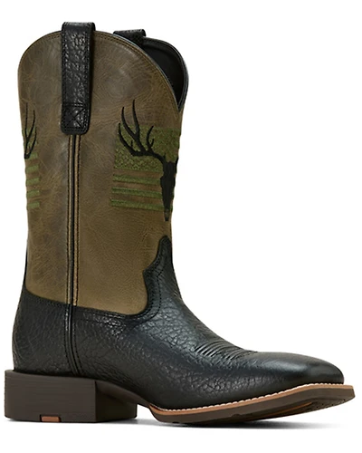 Ariat Men's Sport Antlers Western Boots - Broad Square Toe