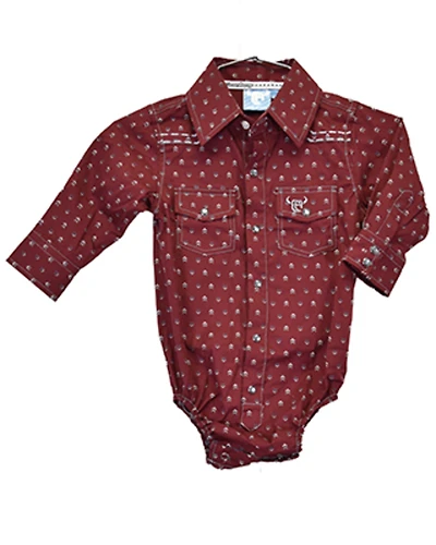Cowboy Hardware Infant Boys' Geo Print Long Sleeve Snap Onesie