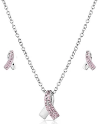 Montana Silversmiths Women's Hope & Strength Ribbon Jewelry Set - 2 Piece