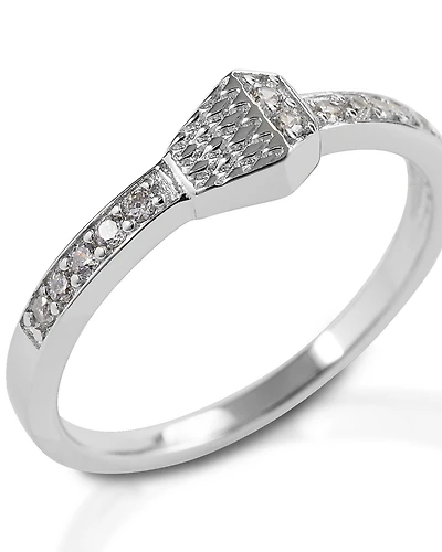 Kelly Herd Women's Pave Horseshoe Nail Ring