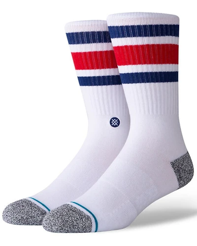 Stance Men's Blue & Red Boyd Stripe Crew Socks