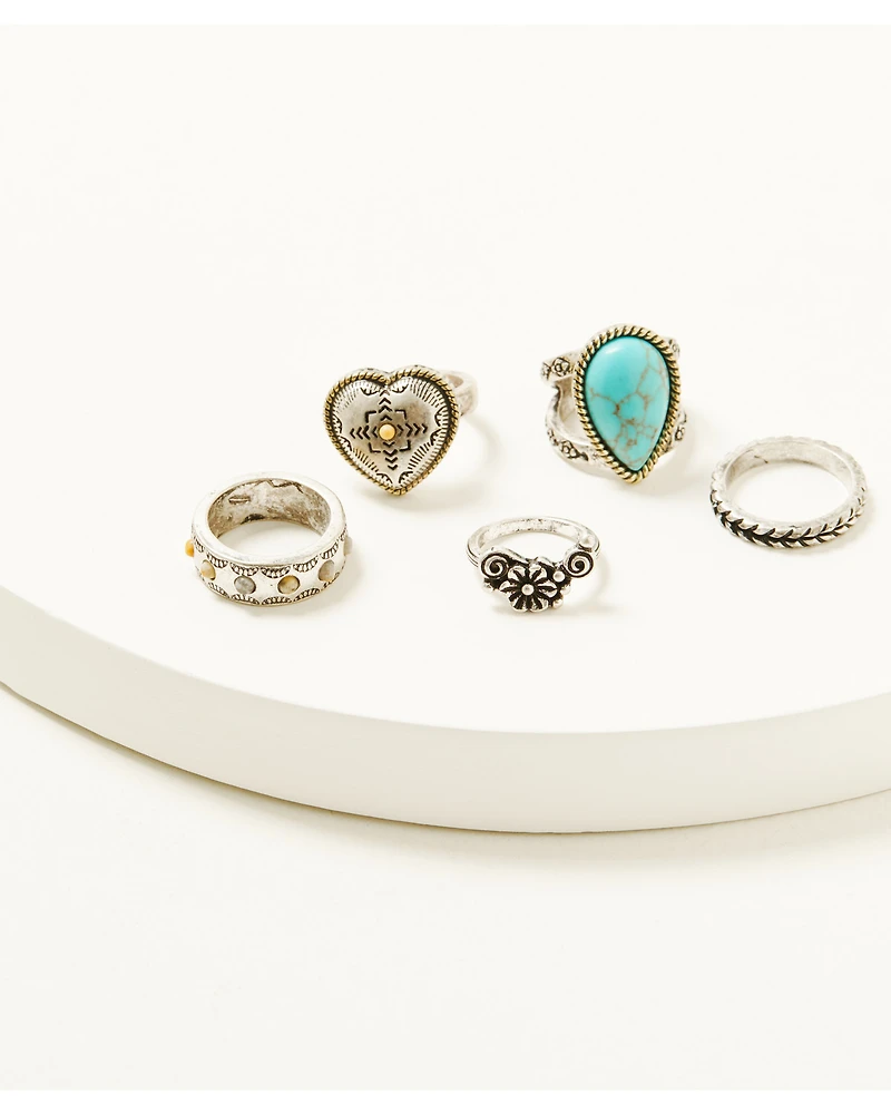 Shyanne Women's Wildheart Concho Ring Set - 5 Piece