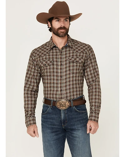 Cody James Men's Jenks Plaid Print Long Sleeve Snap Western Shirt