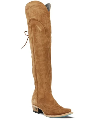 Lane Women's Lexington Suede Over The Corset Western Boots - Snip Toe