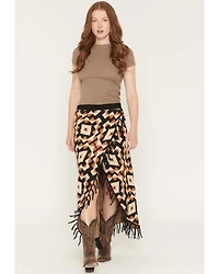 Tasha Polizzi Women's Andre Sweater Fringe Midi Skirt