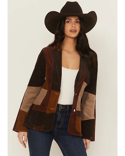 Wrangler X Lainey Wilson Women's Corduroy Patchwork Blazer