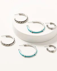 Idyllwind Women's Wynbrook Hoop Earring Set - 3 Piece