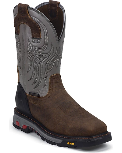 Justin Men's Tanker EH Waterproof Met Guard Work Boots - Steel Toe