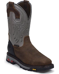 Justin Men's Tanker EH Waterproof Met Guard Work Boots - Steel Toe