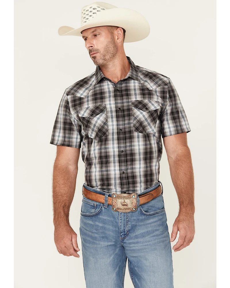Pendleton Men's Boot Barn Exclusive Frontier Plaid Print Short Sleeve Snap Western Shirt