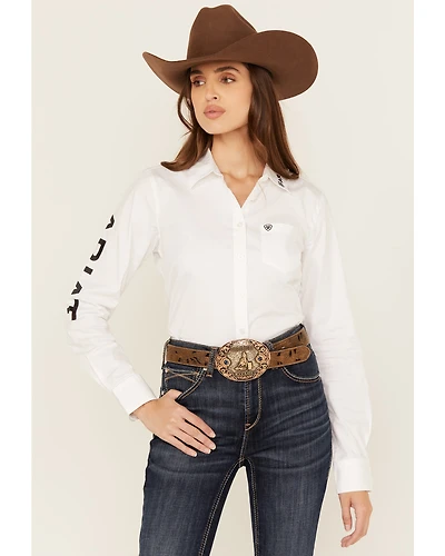 Ariat Women's Boot Barn Exclusive Team Kirby Long Sleeve Button-Down Stretch Western Shirt - Plus