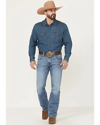 Cinch Men's Carter 2.0 Light Wash Relaxed Bootcut Performance Stretch Denim Jeans