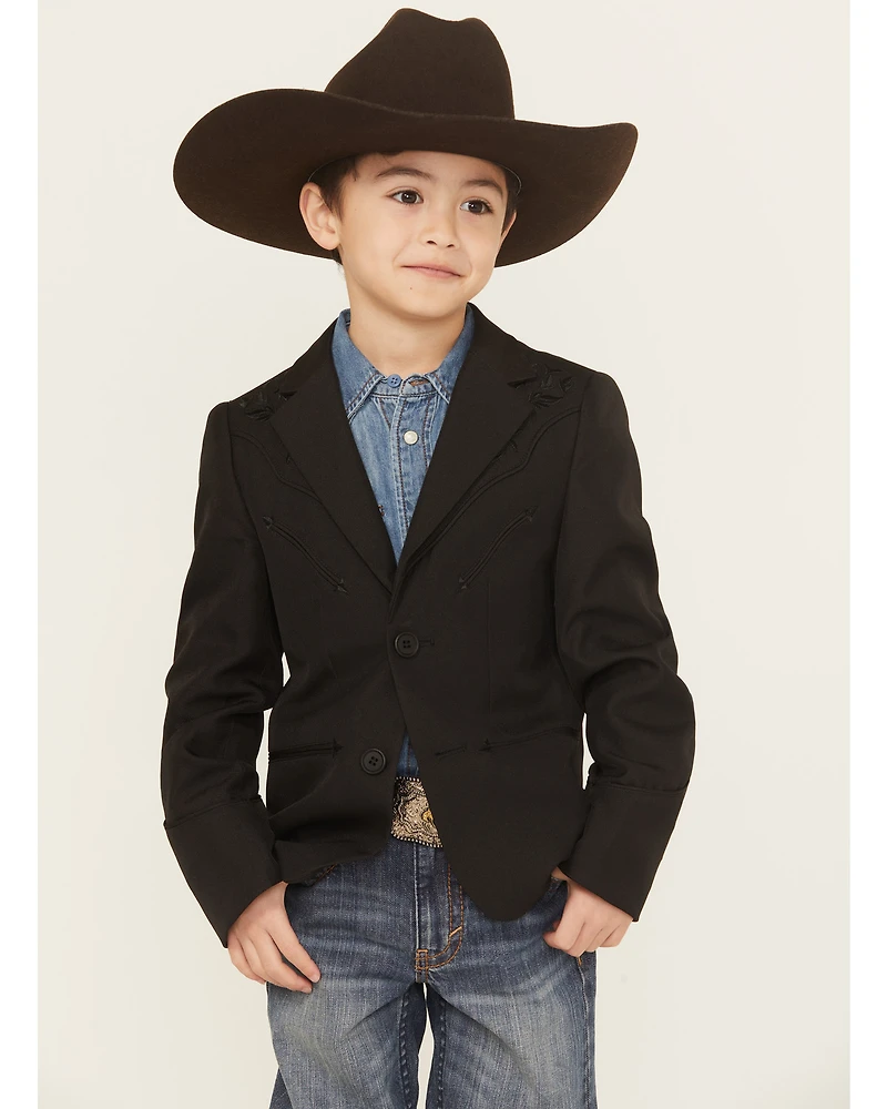 Scully Boys' Floral Embroidered Button-Down Sportcoat