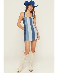 Show Me Your Mumu Women's Coronado Sleeveless Corset Denim Mini Dress