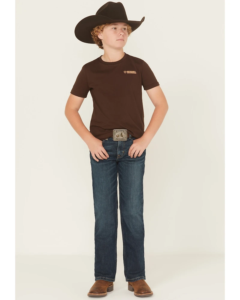 Ariat Boys' B4 Chief Legacy Pocket Relaxed Bootcut Stretch Denim Jeans