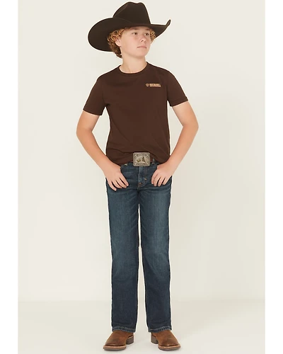 Ariat Boys' B4 Chief Legacy Pocket Relaxed Bootcut Stretch Denim Jeans