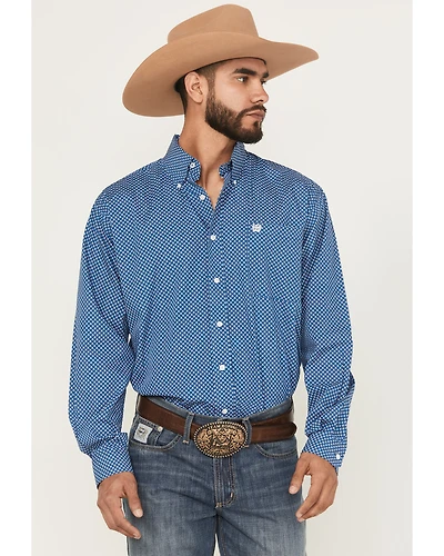 Cinch Men's Floral Print Long Sleeve Button-Down Western Shirt