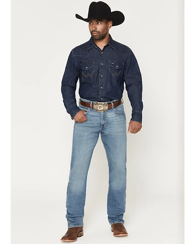 Wrangler Retro Men's 88MWZ Medium Wash Gralin Slim Straight Stretch Denim Jeans
