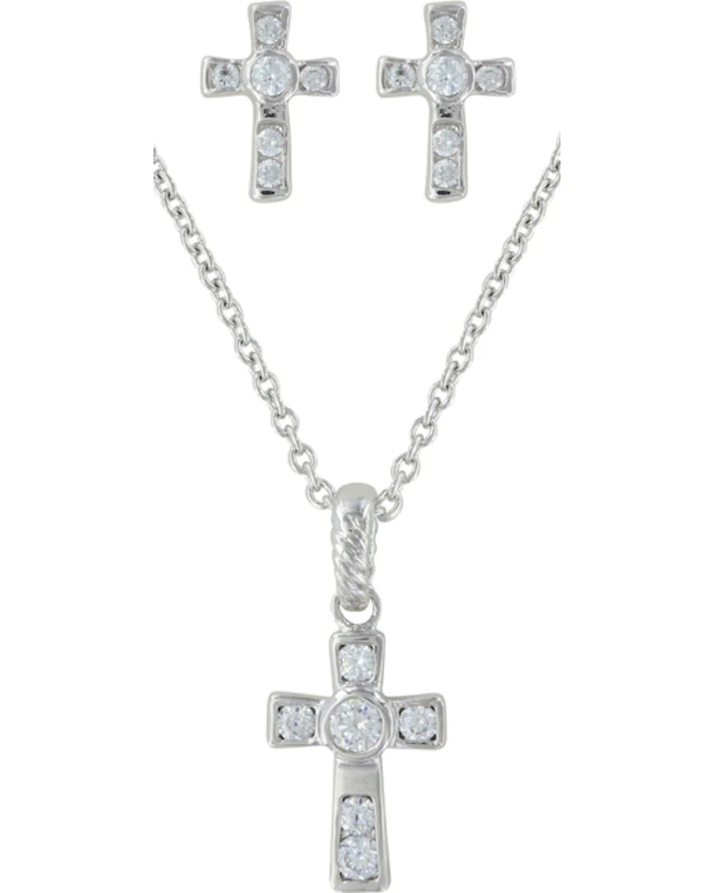 Montana Silversmiths Mark of Faith Jewelry Set - 2 Piece