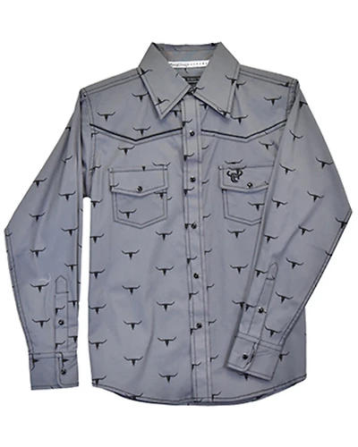 Cowboy Hardware Toddler Boys' Skill Scatter Long Sleeve Snap Stretch Western Shirt