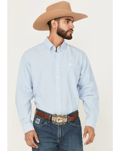 Cinch Men's Solid Long Sleeve Button-Down Western Shirt