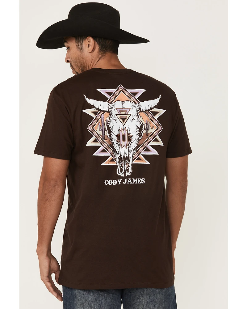 Cody James Men's Southwestern Skull Short Sleeve Graphic T-Shirt