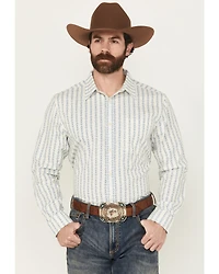 Gibson Trading Co Men's Luau Larry Geo Stripe Long Sleeve Button-Down Stretch Western Shirt