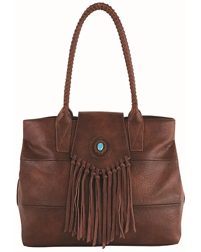 Justin Women's Whipstitch Fringe Leather Purse