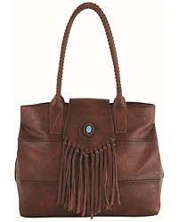 Justin Women's Whipstitch Fringe Leather Purse