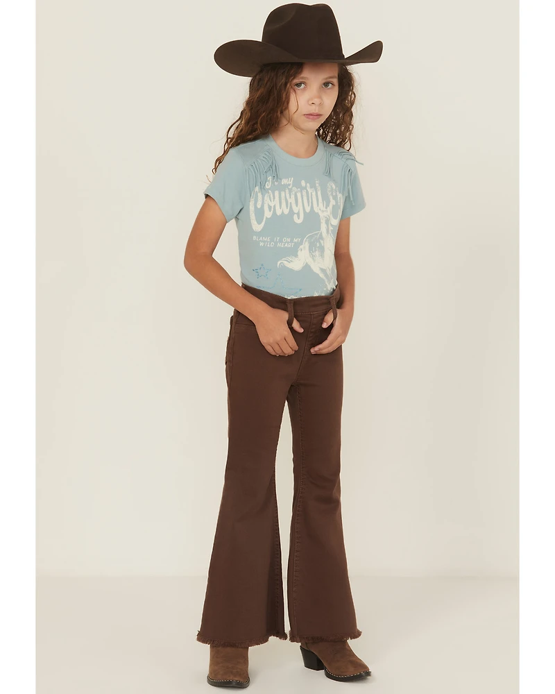Shyanne Little Girls' Pull-On Flare Stretch Denim Jeans