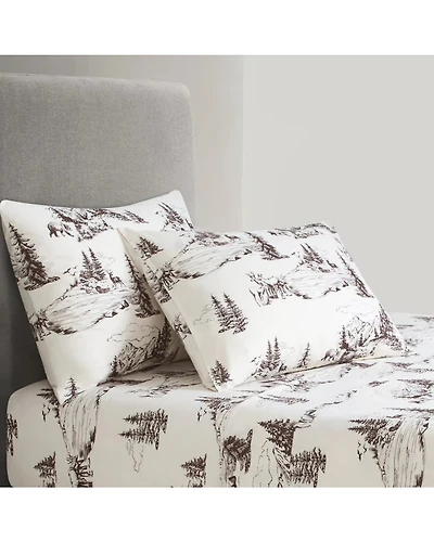 HiEnd Accents 200TC Cotton White Pine 4 Piece Sheet Set