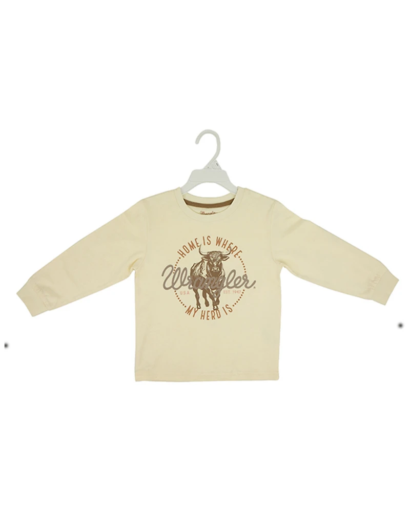Wrangler Toddler Boys' My Herd Long Sleeve Graphic T-Shirt
