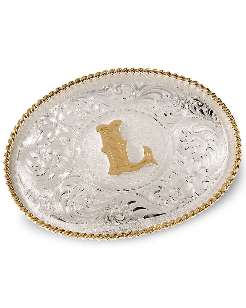 Montana Silversmiths Initial L Western Belt Buckle