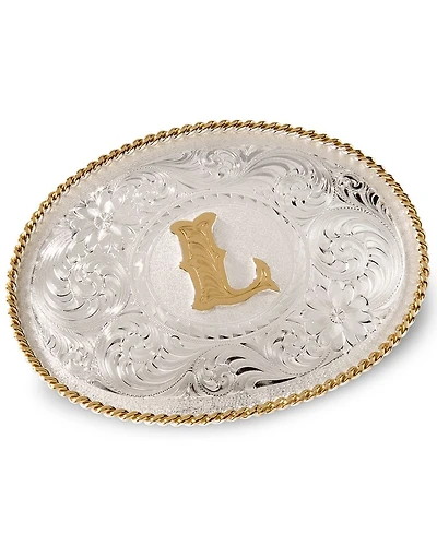 Montana Silversmiths Initial L Western Belt Buckle