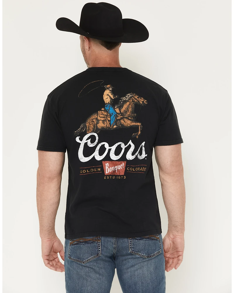 Coors Men's Cowboy Short Sleeve Graphic T-Shirt